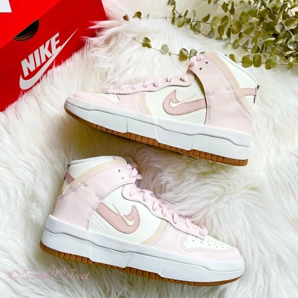 Nike Dunk High Up Pink Oxford W8.5 DH3718-102 NIB